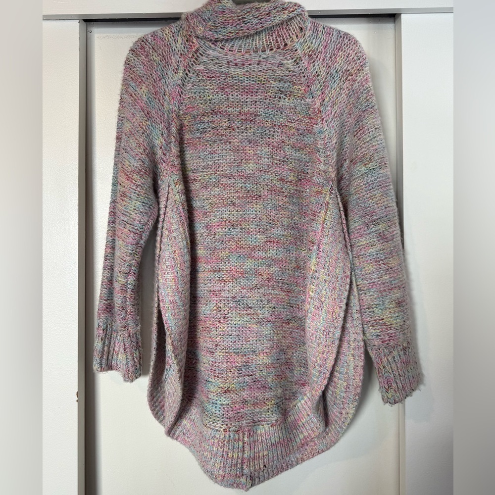 Colorful Cowl Neck Women's Sweater - Picture 8 of 8